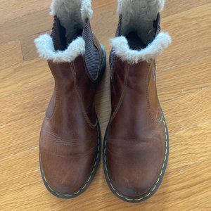 Faux Fur-Lined Dr. Martens Chelsea Boots